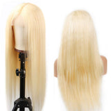 613 Blonde Middle Part Lace Front Wigs Human Hair Wigs Brazilian Straight Human Hair Wigs for Women Pre Plucked With Baby Hair 150% Density