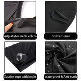 Beard Apron Beard Trimming Catcher Cape for Men Shaving & Hair Clippings Aksice, Non-Stick Hair Catcher Grooming Cloth, Waterproof, with 4 Suction Cups, Gifts for Men- Black