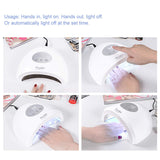 Frcolor 48W LED UV Nail Lamp for Gel Polish with 5 Timer Setting, Nail Dryer Lamp Gel Manicure Light for Home and Salon,White