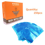 Romlon Tattoo Bottle Bags, Disposable 250pcs/box Tattoo Bottle Covers Sleeves Squeeze Bottle Bag Sleeves Barrier Supplies for Tattoo Accessories Tattoo Kits Blue