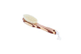 Bass Brushes | Esthetician Grade Bath & Body Brush | 100% Natural Bristle FIRM | Pure Bamboo Handle | Curved Oval Style | Striped Finish | Model 77 - SB