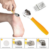 20 Pcs Professional Pedicure Tools Kit, pengxiaomei Stainless Steel Foot Care Kit Foot Rasp Foot File Callus Remover Kit for Dead Skin Callus Remover