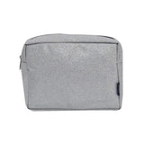 Silver Glitter NGIL Large Cosmetic travel Pouch