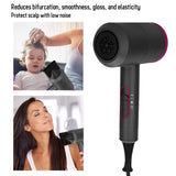 1800W Professional Hair Dryer, 6Types Powerful Constant Temperature Hair Dryer Low Noise with Ionic Conditioning - Powerful, Fast Hairdryer Styling Dryer Hairdryer, 3 Speeds, 2 nozzles(pink)