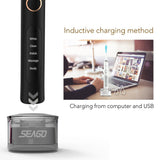 Electric Toothbrush,Replaceable Smart Timer Powered by Sonic Technology Waterproof Rechargeable Toothbrush,Deep Clean Traveling Tooth Brush with 3 Soft Brush Heads by SEAGO SG986(Purple)