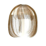 3D Air Bang Human Real Hair Flat Bangs with Temple clip in Hair Extensions Invisible Fluffy Women Wig Hair Topper Pieces by Remeehi light brown