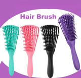 Ez Detangling Brush for Curly Hair Knots Detangler Hair Textured 3a to 4c Kinky Wavy Wet Thick Long Dry Black Natural Hair, Easy to Clean 2 Pack