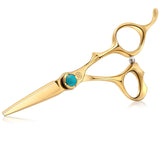4.5" Short Hair Cutting Shear Salon Barber Scissors for Point Cutting and Detail Work, Small Safety Facial, Eyebrows, Eyelashes, Nose, Ear Hair Trimmer, Mens' Moustache and Beard Grooming Kit