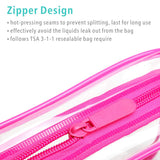 Clear Makeup Bag with Zipper, Packism 5 Pack Beauty Clear Cosmetic Bag TSA Approved Toiletry Bag, Travel Clear Toiletry Bag, Quart Size Bag Carry on Airport Airline Compliant Bag, Black