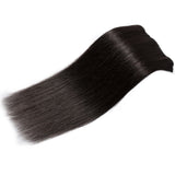 12 inch 75g Clip in Hair Extensions Human Hair 100% Double Drawn Human Hair Extensions 8 Pieces Thick To The End #1B Natural Black