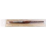 Pana USA Acrylic Nail Brush100% Pure Kolinsky Hair Mahogany Wood Handle with Silver Ferrule Round Shaped Style (Size # 6, Mahogany)