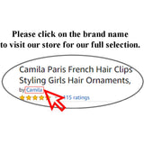 Camila Paris CP2392/6 French Hair Clips for Women, Set of 6 Extra Small 0.5 inch Black, Girls Hair Claw Clips Jaw Fashion Durable and Styling Hair Accessories for Women, Made in France