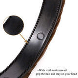 SEGO Braided Headband Plaited Hair Braided Headband with Teeth Chunky Braided Hair Band Synthetic Braid Hairpieces Hair Band Accessories for Women Girls(Hair Band-45g,12#)