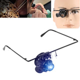 Eye Glasses Magnifier, 20X Magnification Single Eyeglass Magnifying Tool, LED Light Magnifier for Jeweler Watch Repair, Stamps, Coins and Notes