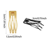 30 Pieces Double Grip Hair Clips Metal Snap Hair Barrettes for Women Girls Hair Making (Black and Gold)