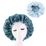 LERTREE 3PCS Elastic Women Stain Night Sleep Cap Hair Bonnet Hat Shower Caps (B)