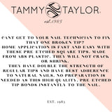 Tammy Taylor Totally Well-Less Extreme Smile Line Nail Tips that Will Not Crack or Shrink and Have Double the Strength of Standard Tips for Home & Pro Application - 100ct