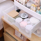 Makeup Organizer with 3 Drawers, Vanity Countertop Storage for Cosmetics, Brushes, Nail Lipstick and Jewelry (White)