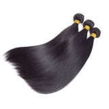 10A Brazilian Virgin Straight Hair 3 Bundles 14" 16" 18" Virgin Straight Human Hair Bundles 100% Unprocessed Remy Hair Bundles Natural Color