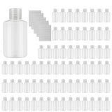 INNOLIFE Flip Cap Squeeze Oval Bottles Plastic Refillable Empty Travel BPA Free Container for Skin Cleanser(72-pack 60ml 2.03oz)