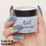C & I Dip Powder Color No.034 Steel-Blue BlueColor System