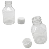 TrendBox Pack of 30 - Clear Empty PET Mini Storage Bottles Hard Plastic Durable Turn Screw Cover Cap Round Filling Liquid Rhinestones Water Container