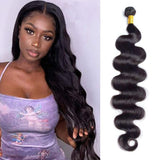 12A Brazilian Body Wave Bundles 100% Virgin Human Hair Bundles Unprocessed Weave Hair Human Bundles of Brazilian Hair Natural Black (34, Single Bundle)