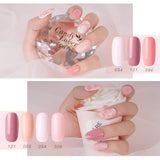 Candy Lover Gel Nail Polish Set - Pink Peach White 6 Pastel Popular Colors Summer Fall Collection, UV LED Home Manicure Nail Art Gift Kit