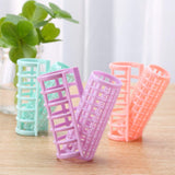24Pcs Multi-Size Plastic Hair Rollers, Hair Curlers Self Grip Hairdressing Clips, DIY Curly Hair style Curling Tools, Large/Medium/Small Curler for Women Ladies, Random Color, 3 Count