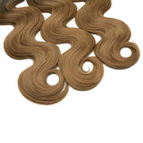 SEGO Synthetic Hair Bundles Sew in Hair Extensions Body Wave Wavy Soft as Human Hair Weave Hair Weft Extensions for Women #1BT27 Natural Black & Dark Blonde 3 Bundle 20 Inch 210g