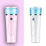 Nano Mist Sprayer Handheld Ionic Facial Spray Mister Face Steamer Daily Moisturizer Mini Portable For Strong Deep Moisturizing, Makeup, Facial Water Spa/Skin Care Beauty Instrument (White)