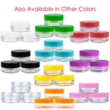 Beauticom 3G/3ML Round Clear Jars with Black Lids for Small Jewelry, Holding/Mixing Paints, Art Accessories and Other Craft Supplies - BPA Free (Quantity: 1000pcs)