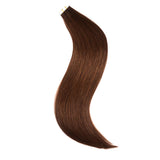 16inch Medium Brown Tape In Hair Extensions Human Hair Tape In Extensions Dark Brown Remy Hair Tape In Extensions 40g 4#