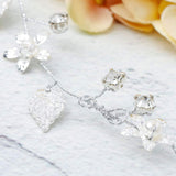 Yean Bride Wedding Hair Vine Headband Gold Leaf Bridal Accessories for Women (Silver)