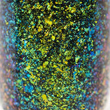 ILNP Open Fields - Grass Green, Yellow, Blue Ultra Chrome Color Shifting Flakie Nail Polish