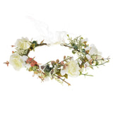 Vividsun Bridal Green Leaf flower Crown Eucalyptus Floral Headband Wedding Festivals Photo Props (C- leaf white)