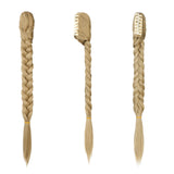 Hebelin 21" Ponytail Fishtail Braid Extension Long Clip on in Claw Clip Synthetic Ponytail Hairpieces Claw Jaw Braiding Hair