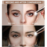 Eyebrow Hair Remover, SiKii Painless-Precision Eyebrow Trimmer Brows Epilator Eye Brow Facial Face Razor for Face Lips Nose Facial Hair Removal with LED Light for Women Men (Rose Gold)