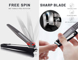 Nail Clippers KookTool Nail Cutter Set 3 pcs, for Ingrown Fingernail & Toenail, Hard&Thick Nail, for Men & Women's Beauty and Health, Nail Cutter & Nail Plier & Nail File, Black Carbon Steel