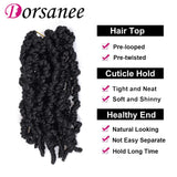 4 Packs Pre-twisted Spring Twist Crochet Hair Short Curly Crochet Braids Pretwisted Passion Twists Bomb Twist Bob Pre-looped Synthetic Hair Extensions (8 Inch,1#)