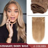 100% Unprocessed Brazilian Virgin Hair Extensions Human Hair Bundles Straight Human Hair Weaves Human Hair Weft Grade 7A Natural Hair #27 Dark Blonde 16'' 100g