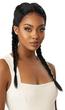 Outre LACE FRONT WIG SWISS X-DOUBLE FRENCH 4 PART BRAID Heat Resistant Vixen Cap Contruction Pre-Plucked Pre-Styled Comfortable Wear Easy Maintenace - ALEKA YAKI (DR27613)