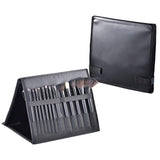 KIOTA - Professional Makeup Brush Folder, On-the-GO Makeup Artist Brush Storage Carrying Case, Black
