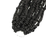 Pre-looped Bomb Twist Passion Twist Crochet Braids Hair Pre-looped Crochet Hair Spring Twist Braiding Hair Synthetic Hair Extension 6pcs 24 inch 1B