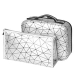 Travel Makeup Bag,Portable Makeup Train Case PU Leather Cosmetic Storage Organizer with Adjustable Dividers for Cosmetics Makeup Brushes