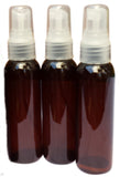 2 oz Plastic Bottles Amber Cosmo Round w/Fine Mist Sprayer Leak Proof Caps Travel Carry-on Approved Size 2oz 60 ml Plus 4 Kraft Labels