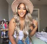 Blonde Wig Long Wavy None Lace Front Wigs Glueless Ombre Wigs for Women 24 inches