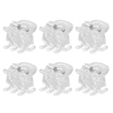 LEORX 60pcs Mini Hair Claw Transparent Small Resin Hair Jaw Clip Non-slip Hair Barrettes for Hair Styling, 1.5cm