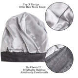 Hicdaw 3PCS Satin Lined Sleep Cap Sleep Cap for Women Hair Wraps for Women Gifts for Frizzy Hair Women