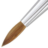 Pana USA Acrylic Nail Brush100% Pure Kolinsky Hair Mahogany Wood Handle with Silver Ferrule Round Shaped Style (Size # 6, Mahogany)